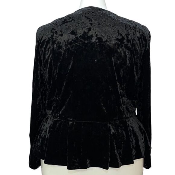 INC Crushed Velvet Peplum Jacket - Picture 8 of 14